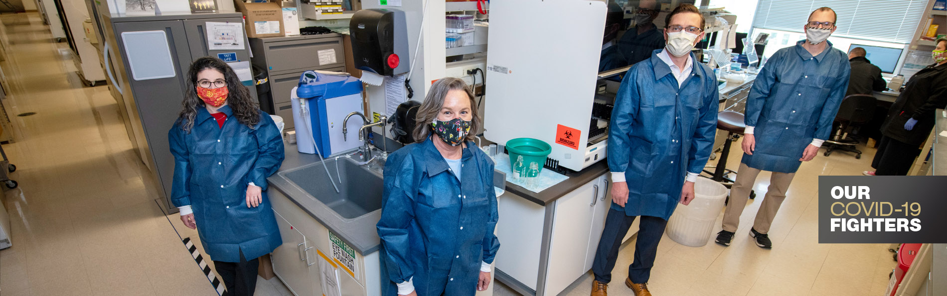 Ashley Frazer-Abel with her team in her lab