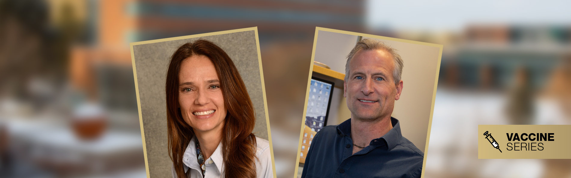 Banner with Aimee Bernard and Ross Kedl headshots